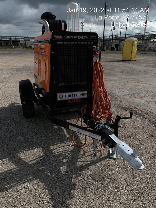 2021 Lincoln Electric Vantage 549X Ready Pak 3, ORANGE (includes trailer, cable rack, fender light kit)