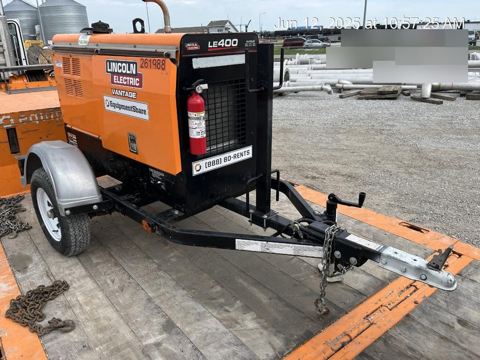 2022 Lincoln Electric LE400 Kubota V1505, Trlr, Cable Rack, Light Kit, ES Decals, T3