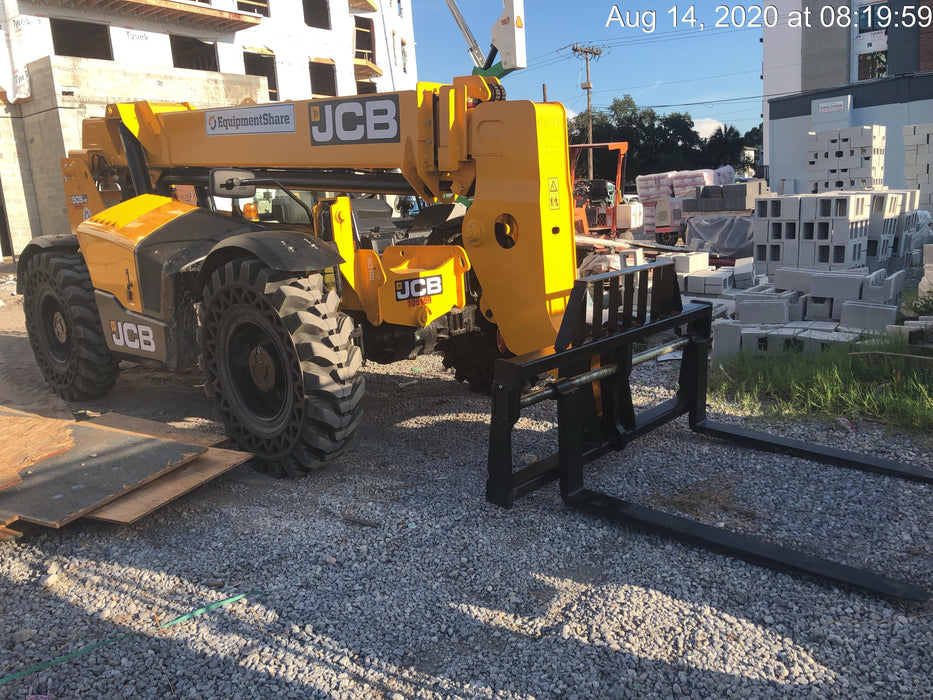 2020 JCB 509-42 Canopy, Solid Tires, Work Lights, Beacon, Aux Hydraulics, Back up Alarm, Lifting Eye, ES Decals