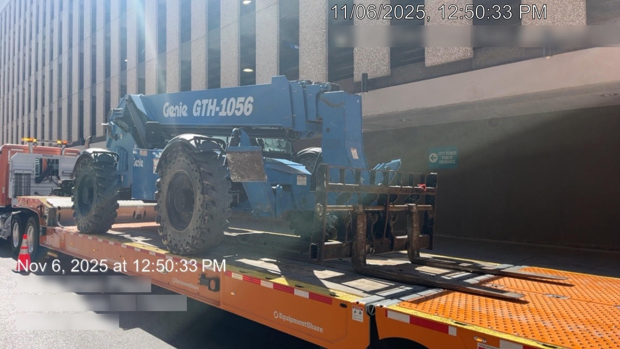 2018 Genie GTH-1056 GTH-1056 w/CAB, Solid Tires, Work Lights, 60" carriage/forks, cab mesh, beacon