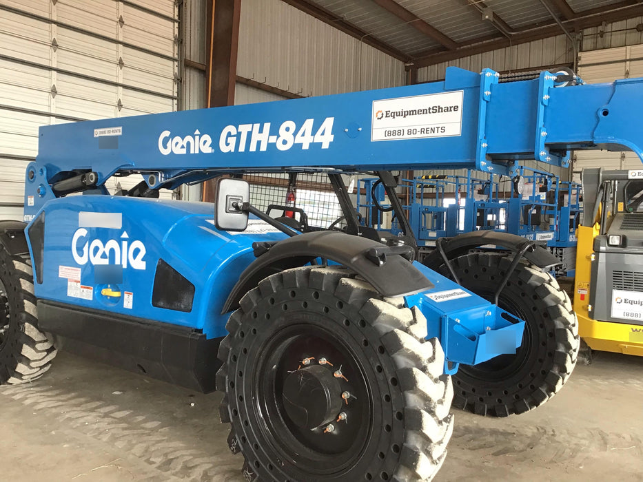 2018 Genie GTH-844 Genie GTH-844 w/ROPS, Work Lights, Solid Tires, RH Cab Mesh, Beacon, 60" Carriage and Forks