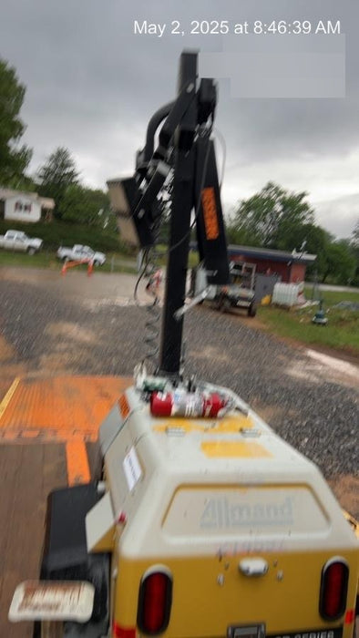 2022 Allmand NLV3GR (4) LED Light Fixture 350W, 23' Vertical Mast, 3kW Prime, Towable, Deep Sea L401, Leveling Jacks, Yanmar T4F 5.8hp