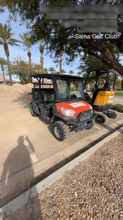2019 Kubota RTV-X1140W-H 4wd Utility Cart, LED Strobe, Windshield Tempered Glass, Plastic Canopy, Wire Harness Kit, Backup Alarm