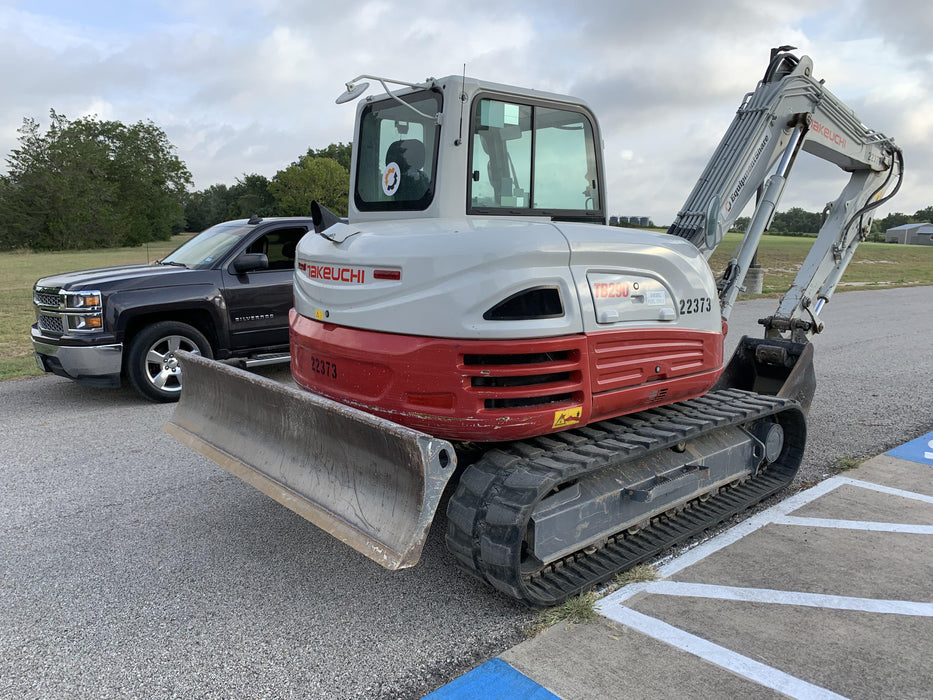 2019 Takeuchi TB290 Takeuchi TB290 Cab/Heat/AC w/Rubber Tracks, Auxiliary Hydraulics, Dozer Blade, Manual QC, 18/24/36" Buckets, Hydraulic Thumb Installed