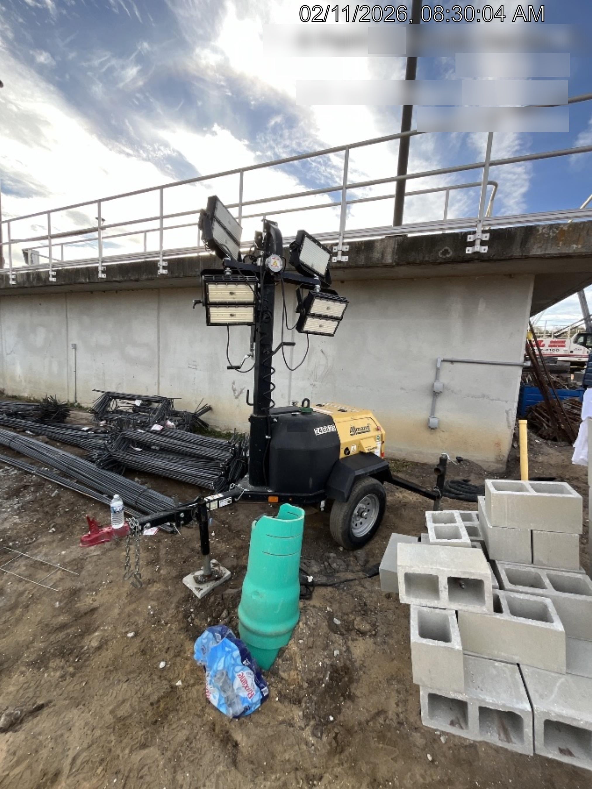 2022 Allmand NLV3GR (4) LED Light Fixture 350W, 23' Vertical Mast, 3kW Prime, Towable, ES Decals, T3
