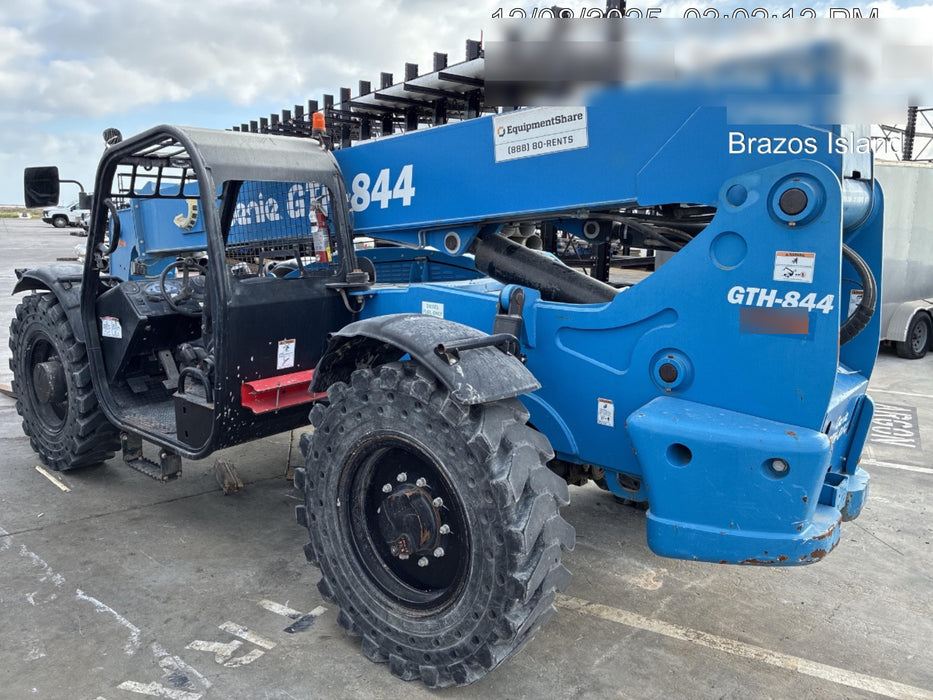 2018 Genie GTH-844 Genie GTH-844 w/Open ROPS, Solid Tires, beacon/work lights, 60" carriage/forks