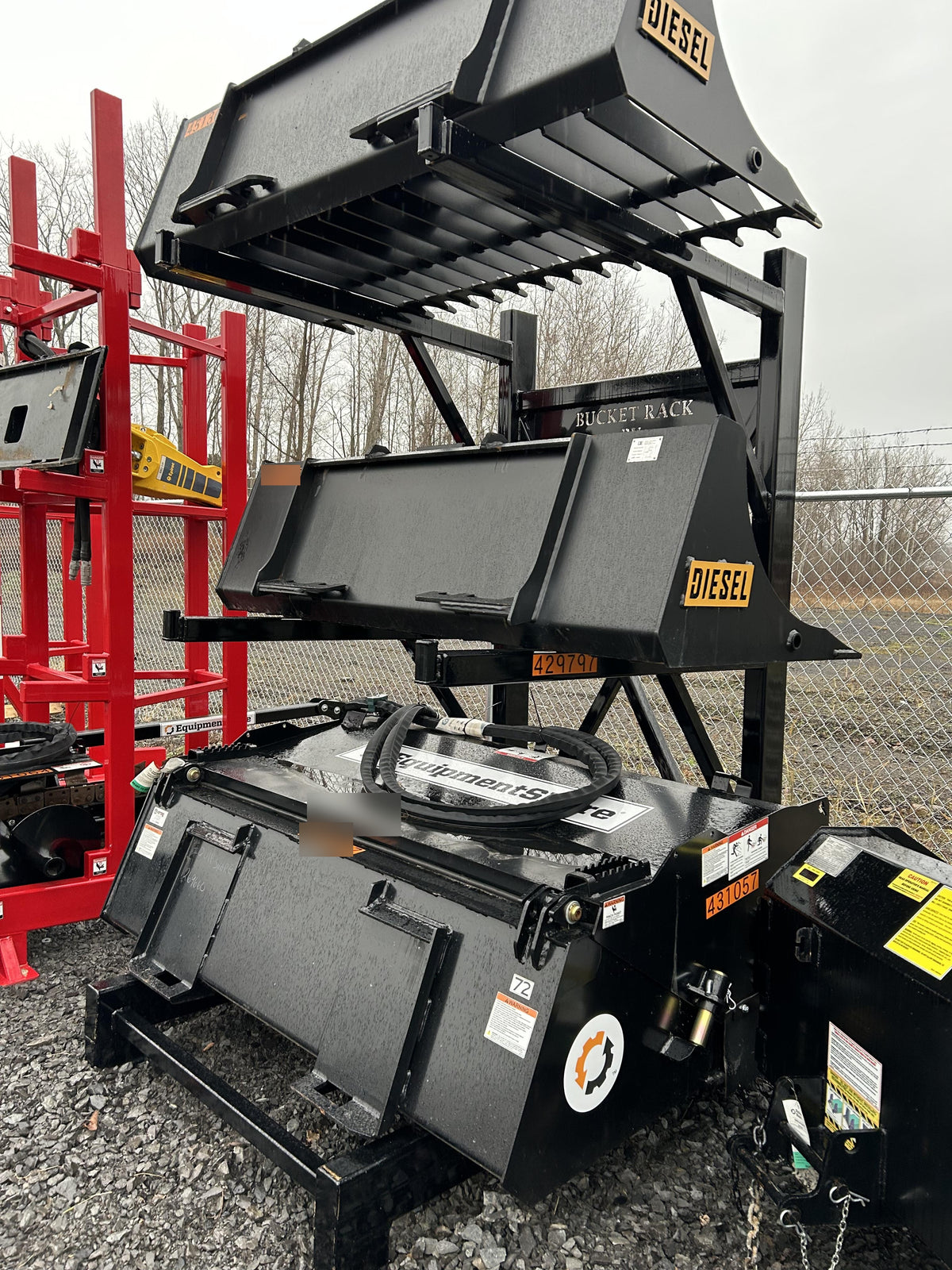 2024 FLUID POWER SUPPORT Heavy Duty Three Bucket Rack