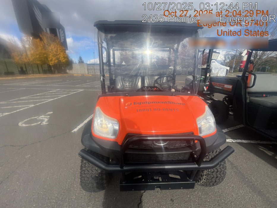 2020 Kubota RTV-X1140W-H 4WD utility cart -LED strobe -Windshield tempered glass -Plastic canopy -Wire harness kit -Backup alarm
