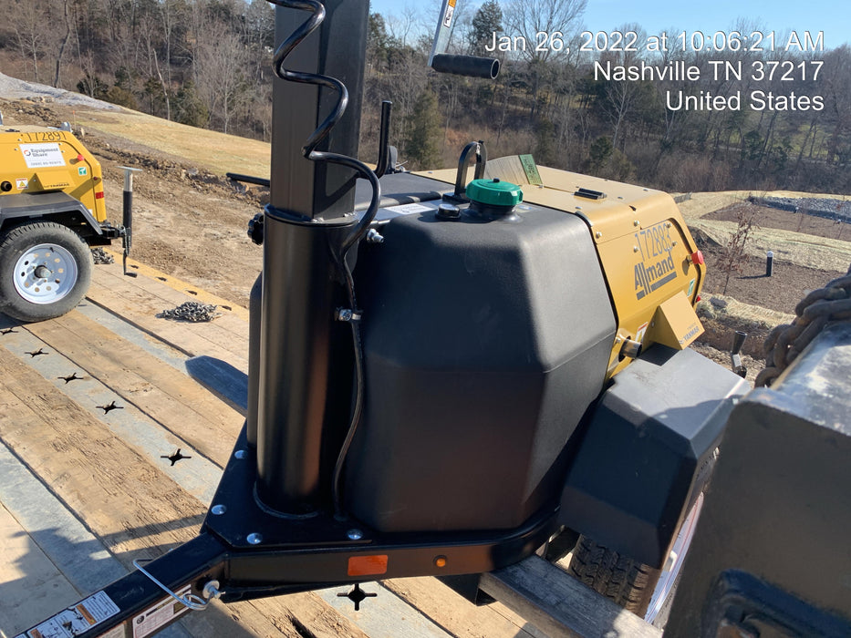 2021 Allmand NLV3GR (4) LED Light Fixture 350W, 23' Vertical Mast, 3kW Prime, Towable, Deep Sea L401, Leveling Jacks, Yanmar T4F 5.8hp