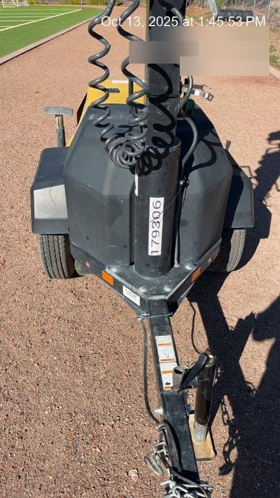 Allmand NLV3GR (4) LED Light Fixture 350W, 23' Vertical Mast, 3kW Prime, Towable, Deep Sea L401, Leveling Jacks, Yanmar T4F 5.8hp