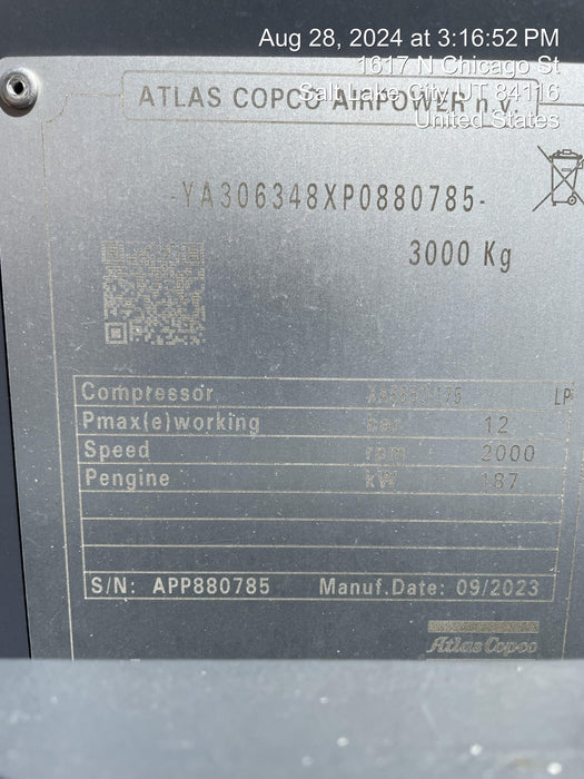 2024 ATLAS COPCO XAS 850