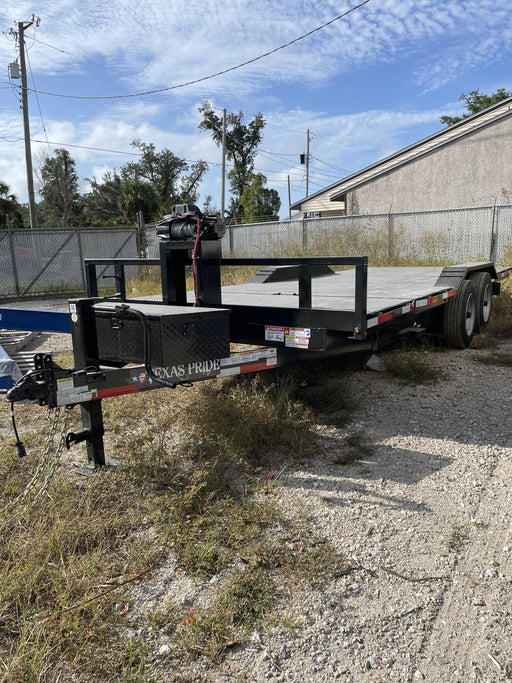 2024 TEXAS PRIDE TRAILERS 21' Lowboy Gravity Tilt Bed 14K Bumper Pull Trailer