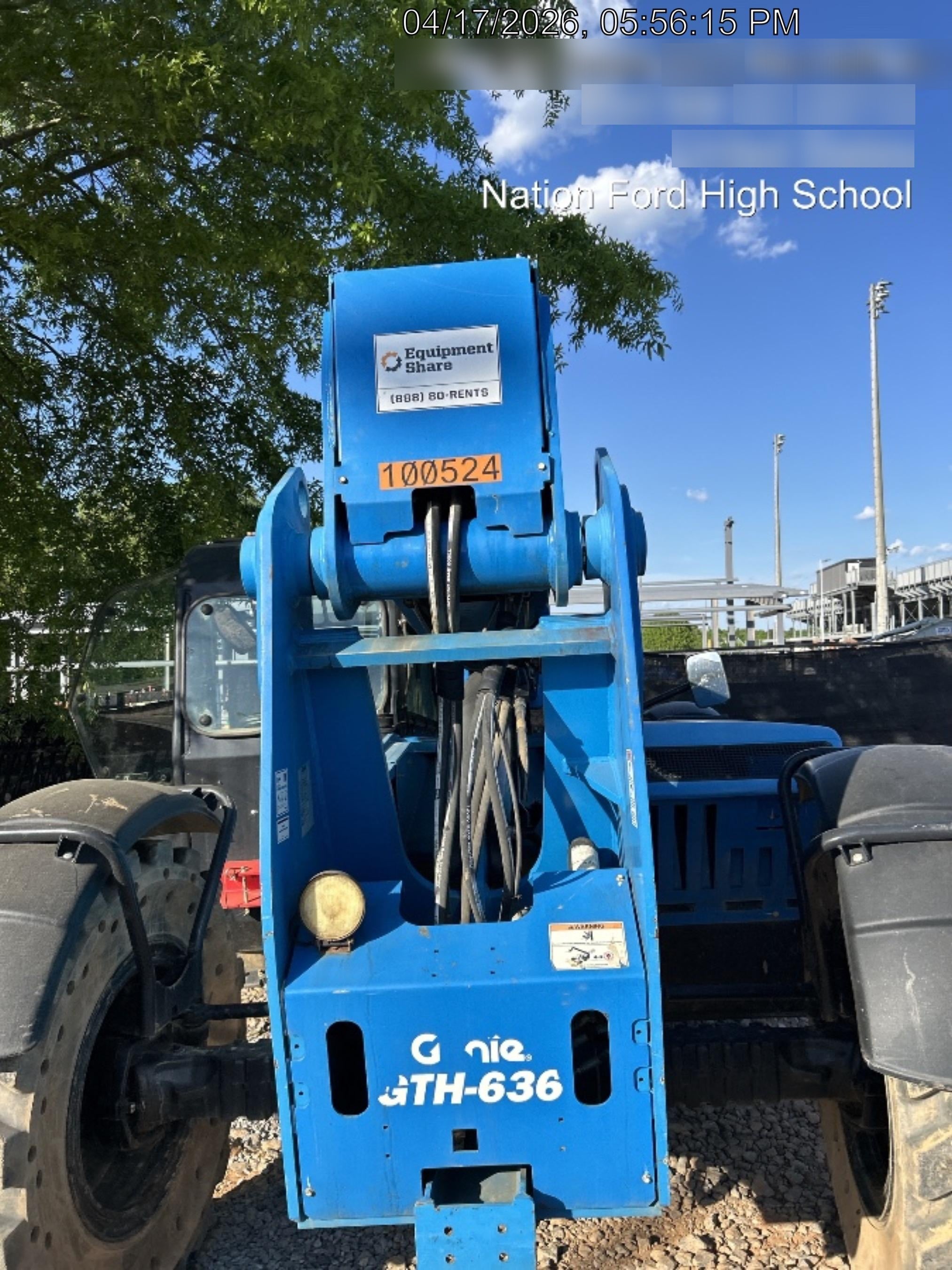 2020 Genie GTH-636 Cab/Heat/Air, Solid Tires, Work Lights, Beacon, Aux Hydraulics, Back up Alarm