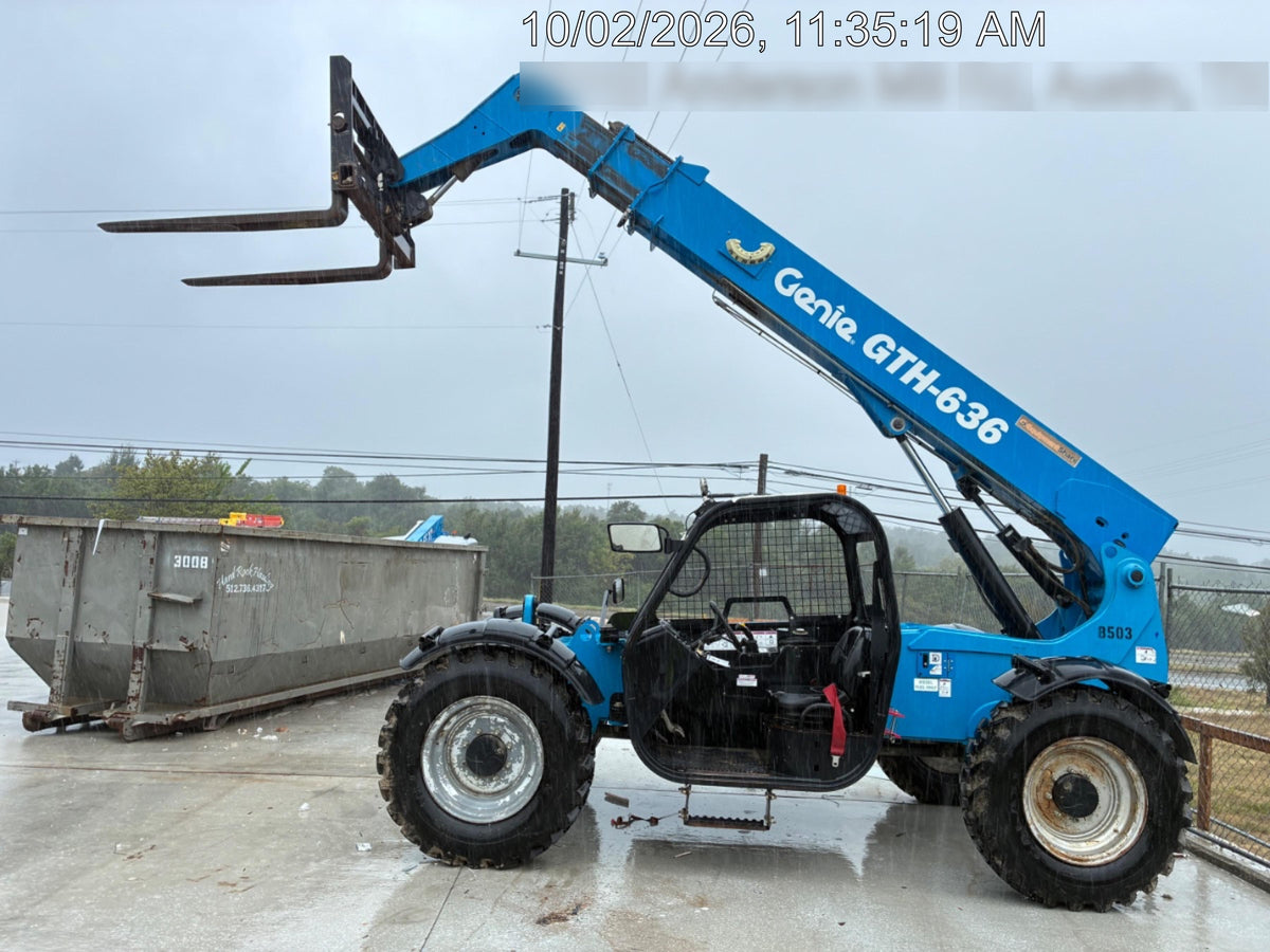 2018 Genie GTH-636 Genie GTH-636 w/Open ROPS, FF Tires, Work Light/Beacon, 48" Carriage and Forks
