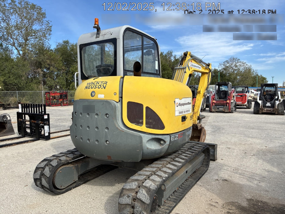 2018 Wacker Neuson EZ53 Wacker Neuson EZ53 12K Excavator, TRK,LGD,CAB,PC, Manual QC, Buckets: 30" , 18"