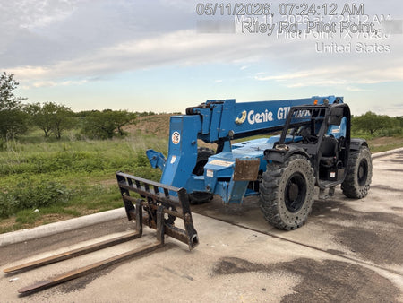 2018 Genie GTH-1056 Genie GTH-1056 w/Open ROPS, Solid Tires, Work Light/Beacon, 60" Carriage and Forks