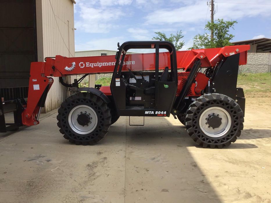 2019 Manitou MTA8044 74hp T4F, Open ROPS, Cab and Boom LED work lights, Auxiliary Hydraulics, Solid Tires, Amber strobe, Lift Hook w/66" Carriage, 60" Forks
