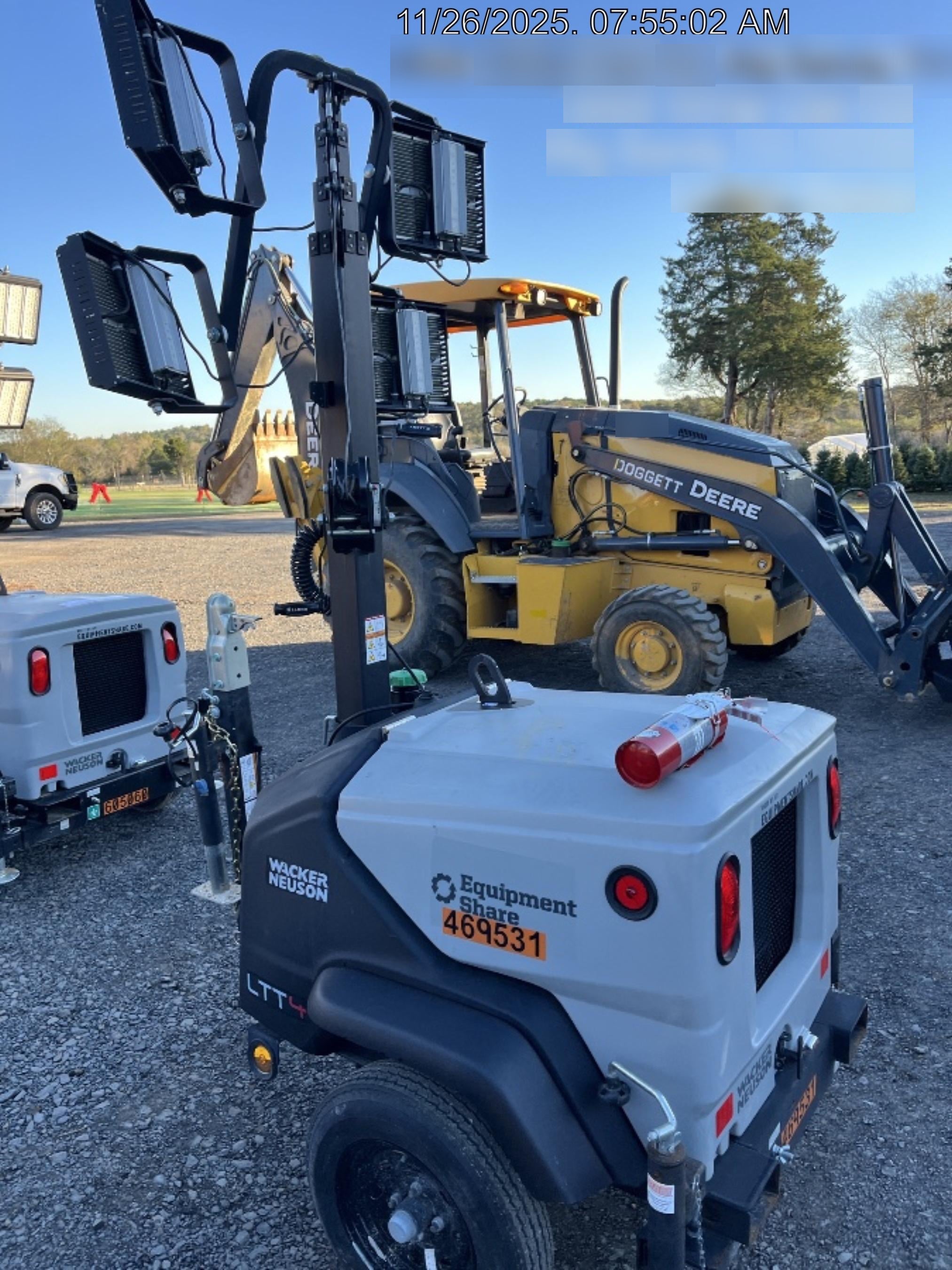 2024 Wacker Neuson LTT4 Diesel, Kohler KDW702, Deep Sea Controller, Auto Start, LED 320W, Bypass Outlet, T3