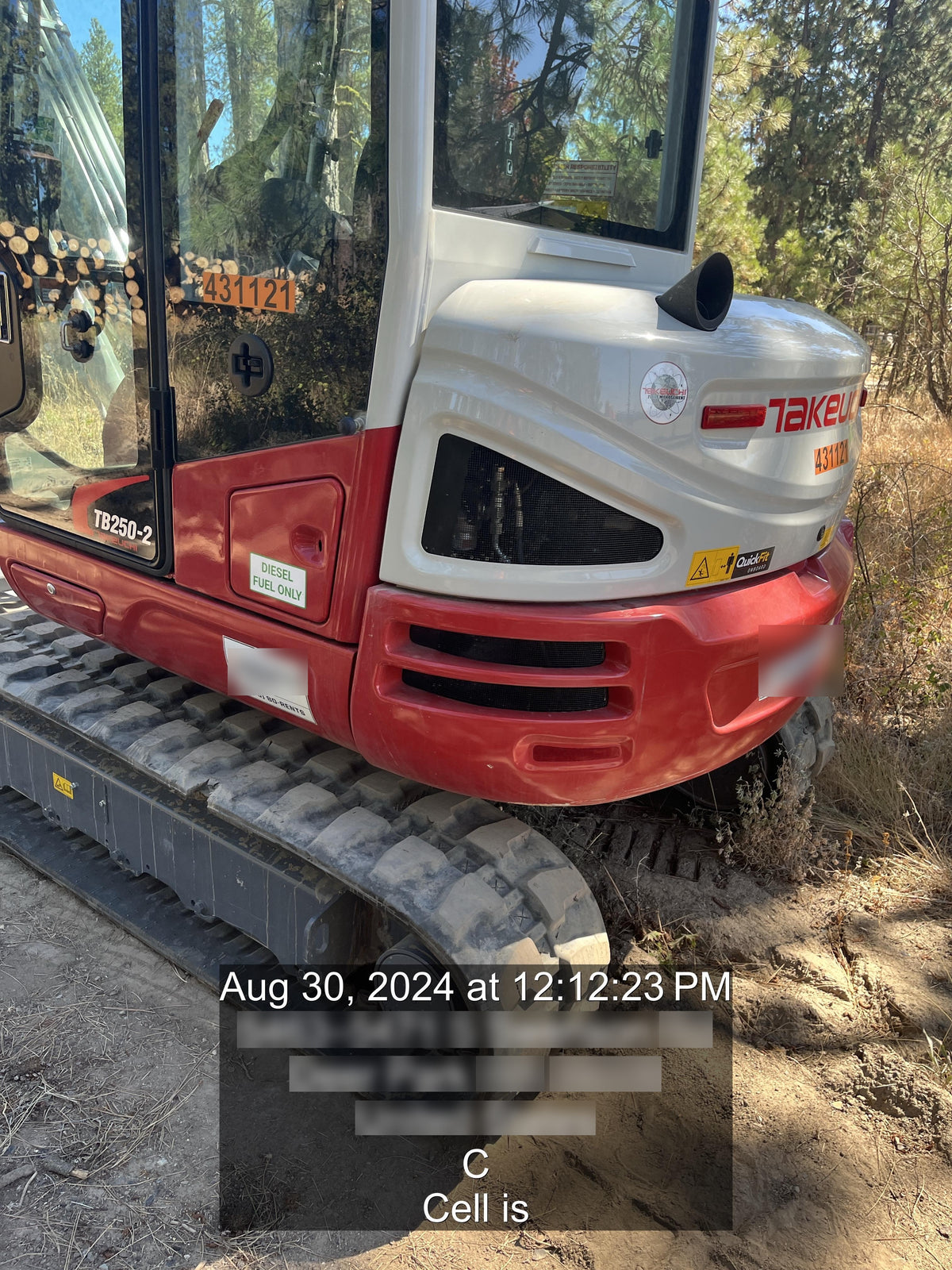 2024 TAKEUCHI TB250-2CR