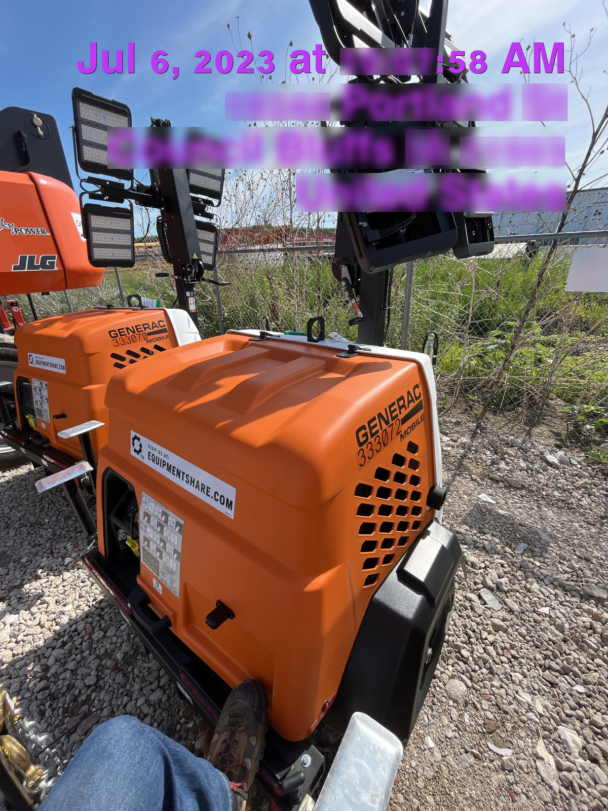 2023 Generac MLT2 Diesel, Flex Switch 120V Input, Powerzone Controller, (4) 320W LED Lights, 4kW Generator, 39.9 Gal Fuel Tank, 2" Ball, T3
