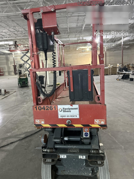 2020 Skyjack SJIII-3220 Solid NM Tires, Half height spring hinged entry gate, Dual Beacons, 6' Powered Extension Deck