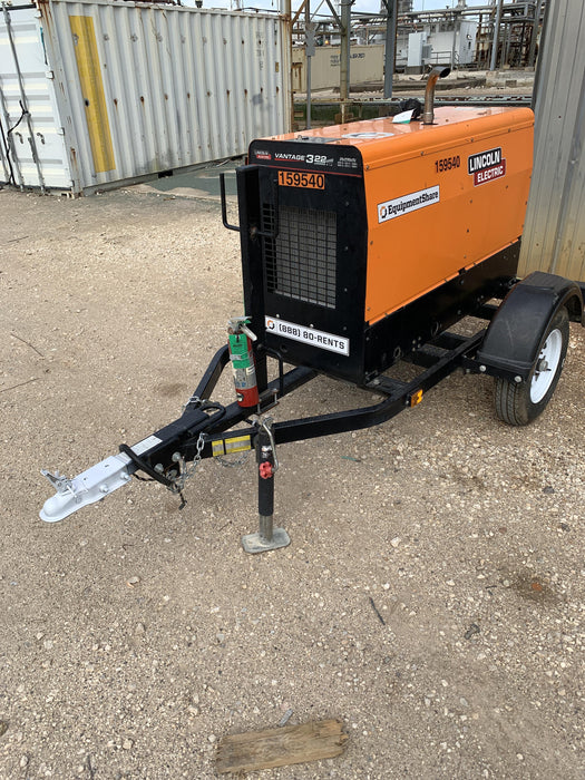 2021 Lincoln Electric Vantage 322 Vantage 322 Ready Pak 3 w/ Decals, ORANGE (includes trailer, cable rack, fender light kit) NO Telematics