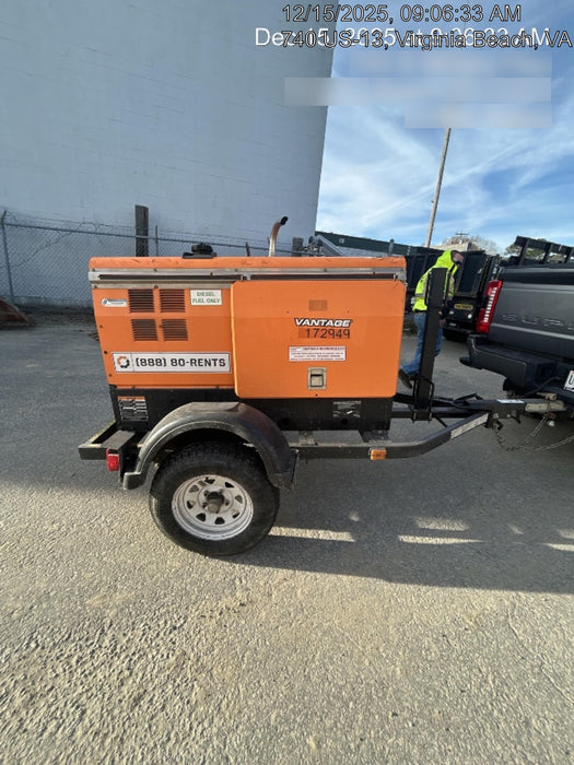 2021 Lincoln Electric Vantage 322 Vantage 322 Ready Pak 3 w/ Decals, ORANGE (includes trailer, cable rack, fender light kit) NO Telematics