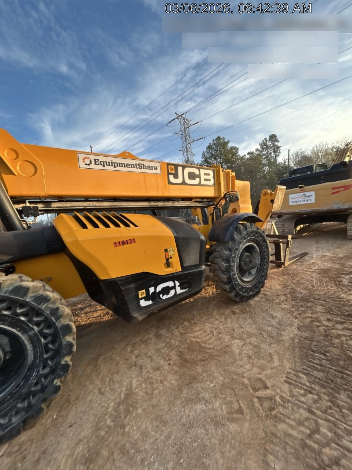 2020 JCB 510-56 Canopy, Solid Tires, Work Lights, Beacon, Aux Hydraulics, Back up Alarm, Lifting Eye, ES Decals