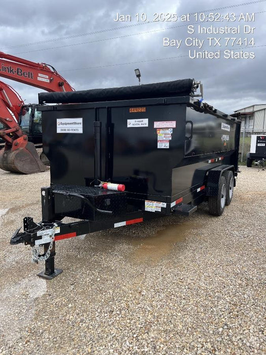 2025 TEXAS PRIDE TRAILERS 14'L x 7'W 5 Cu Yd Trunnion Hydraulic Dump