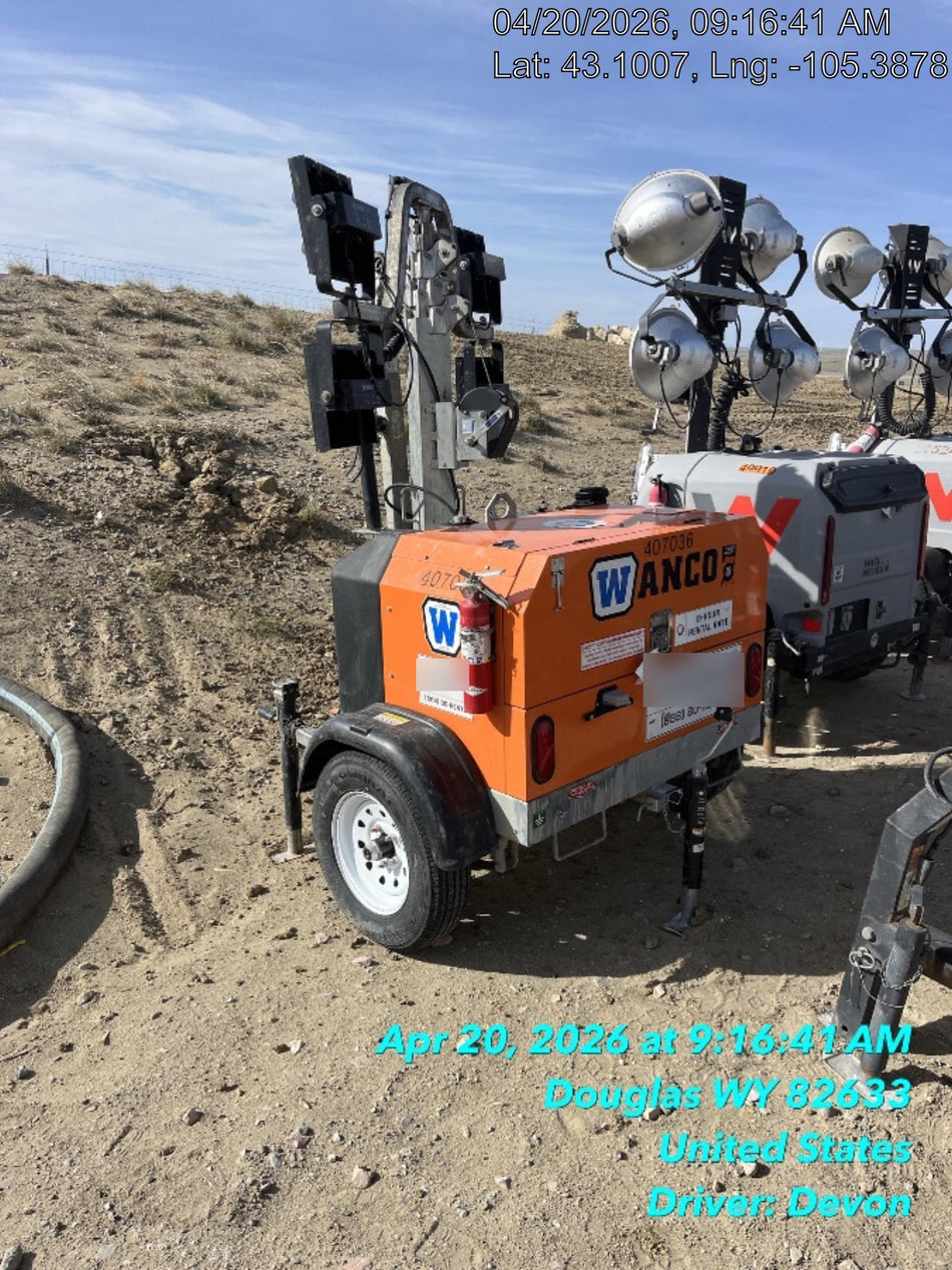 2024 Wanco WLTT-4MM4K Diesel, Deep Sea Controller, Shore Power Plug, Auto Start, (4) 350W LED Floodlights, 4kW Generator, 60 Gal Fuel Tank, 2" Ball, T3