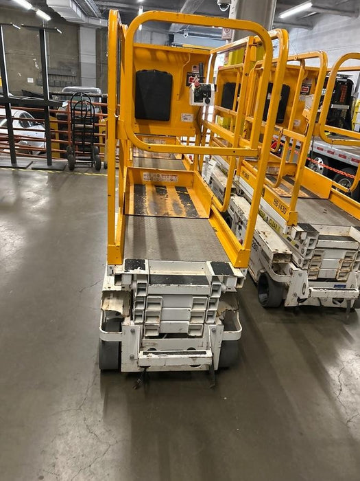 Custom Equipment HB-1430 <ul>
 <li>Hy-Brid Scissor Lift</li>
  <li>Platform capacity up to 670 lbs.</li>
  <li>Working height up to 20 ft</li>
  <li>Weighs under 1,700 lbs.</li>
  <li>Non-marking wheels </li>
</ul>