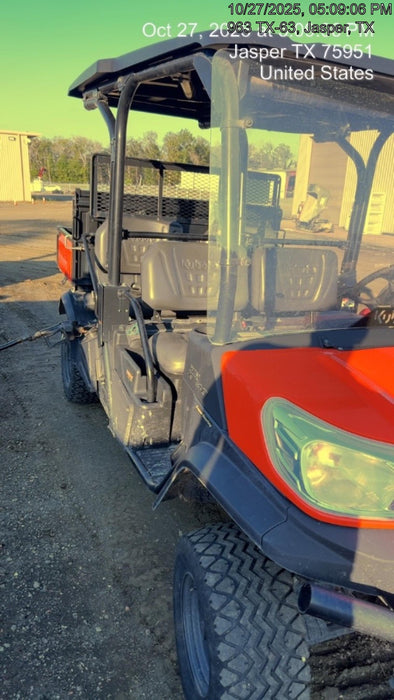 2021 Kubota RTV-X1140W-H Plastic Canopy, Windshield Acrylic Clear, LED Strobe Light, Wire Harness Kit, Back up Alarm