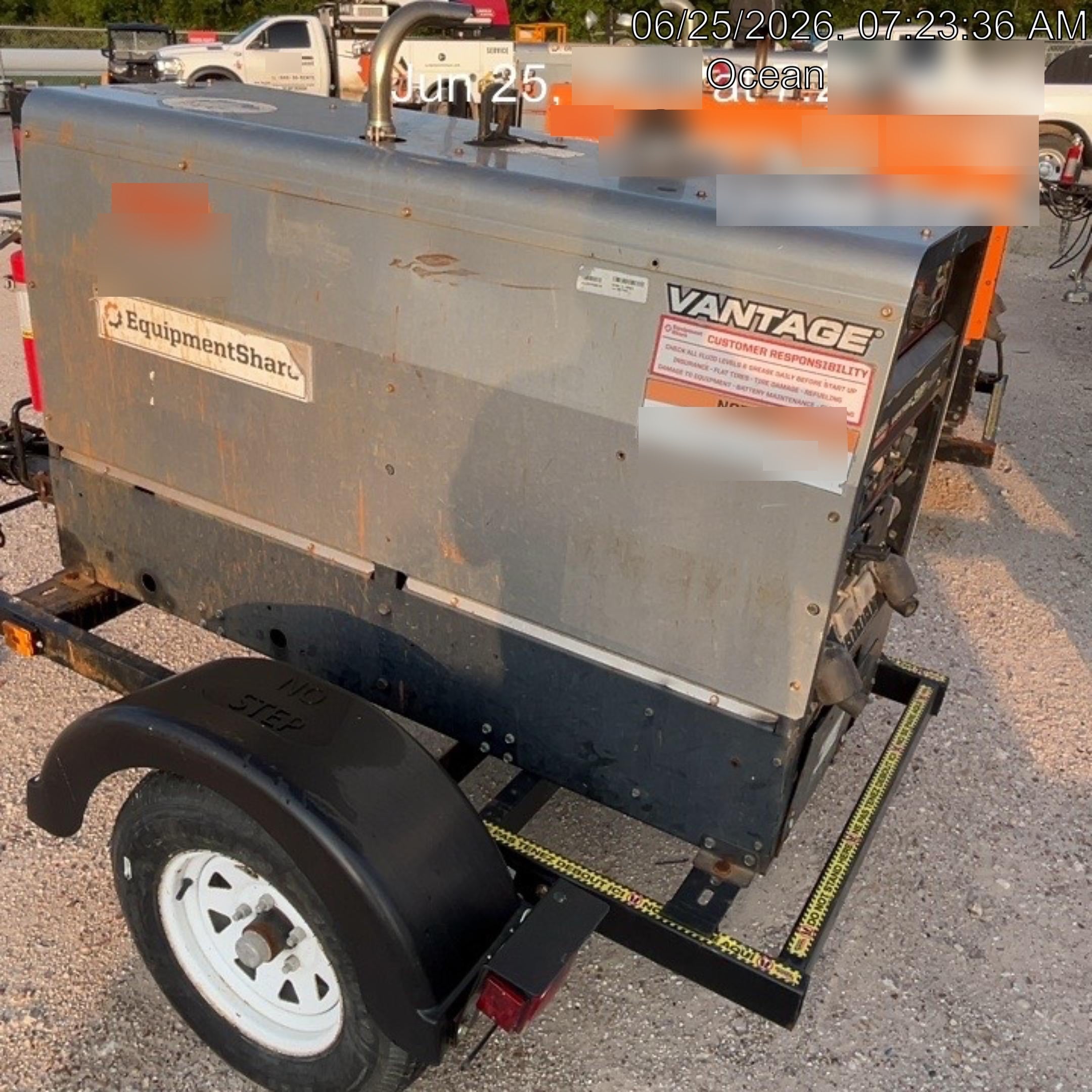 2019 Lincoln Electric Vantage 322 Ready-Pak 3, Two Wheel Trailer, Fender and Light Kit, Cable Rack