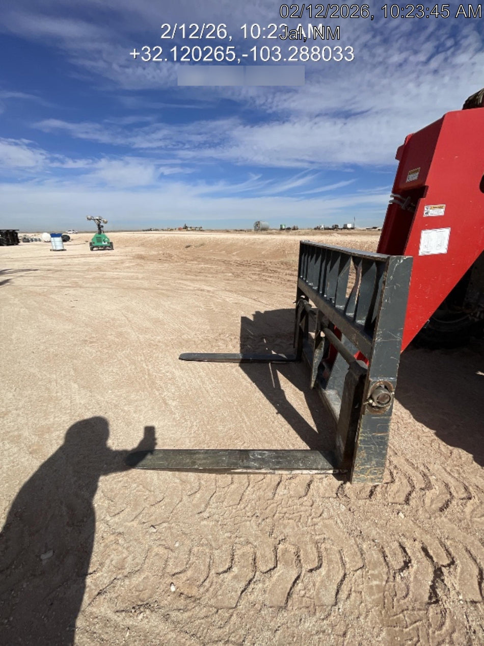 2019 Manitou MTA12042 120hp T4F, Cab/Heat/Air, Cab and Boom LED work lights, Auxiliary Hydraulics, Solid Tires, Amber strobe, Lift Hook 66" Carriage, 60" Forks