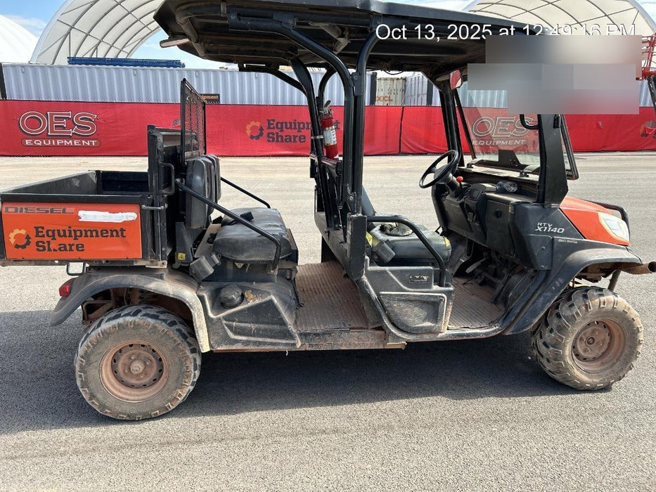 2019 Kubota RTV-X1140W-H 4wd Utility Cart, 4 Seat, Diesel, LED Strobe, Windshield Tempered Glass, Plastic Canopy, Wire Harness Kit, Backup Alarm