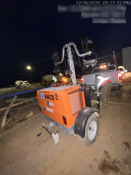 2024 Wanco WLTT-4MM4K Diesel, Mitsubishi L2E, 9.0HP @1800 rpm, Deep Sea Controller, Shore Power Plug, Auto Start, (4) 350W LED Floodlights, 4kW Generator, 60 Gal Fuel Tank, 2" Ball, T3