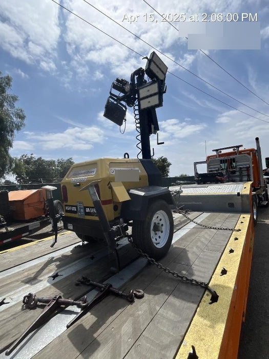 2021 Allmand NLV3GR (4) LED Light Fixture 350W, 23' Vertical Mast, 3kW Prime, Towable, Deep Sea L401, Leveling Jacks, Yanmar T4F 5.8hp