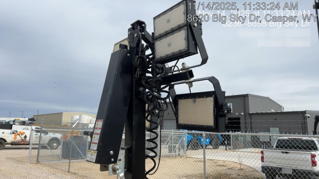 2021 Allmand NLV3GR (4) LED Light Fixture 350W, 23' Vertical Mast, 3kW Prime, Towable, Deep Sea L401, Leveling Jacks, Yanmar T4F 5.8hp