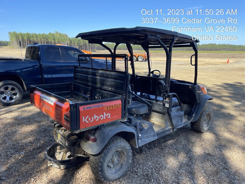2021 Kubota RTV-X1140W-H Plastic Canopy, Windshield Acrylic Clear, LED Strobe Light, Wire Harness Kit, Back up Alarm