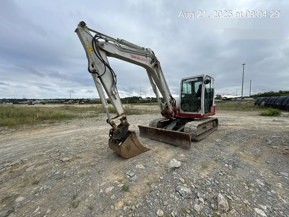 2019 Takeuchi TB290 Cab/Heat/AC Rubber tracks, Dozer blade, Travel alarm, Auxiliary hydraulics w/Manual QC, Hydraulic thumb, 18", 24", and 36" Buckets