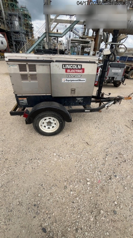 2020 Lincoln Electric Vantage 322 Welder Ready-Pak 3, w/ GPS & Decals (includes trailer, cable rack, fender light kit)