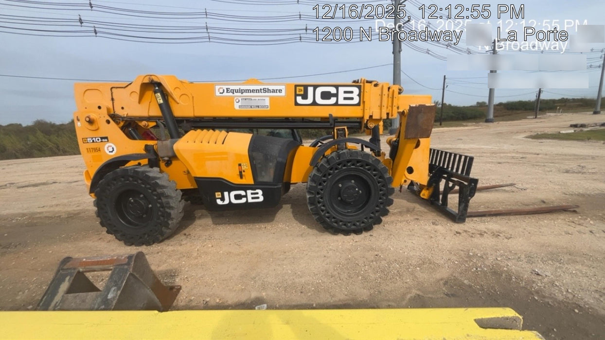 2020 JCB 510-56 Cab/Heat/Air, Solid Tires, Work Lights, Beacon, Aux Hydraulics, Back up Alarm, Lifting Eye, ES Decals
