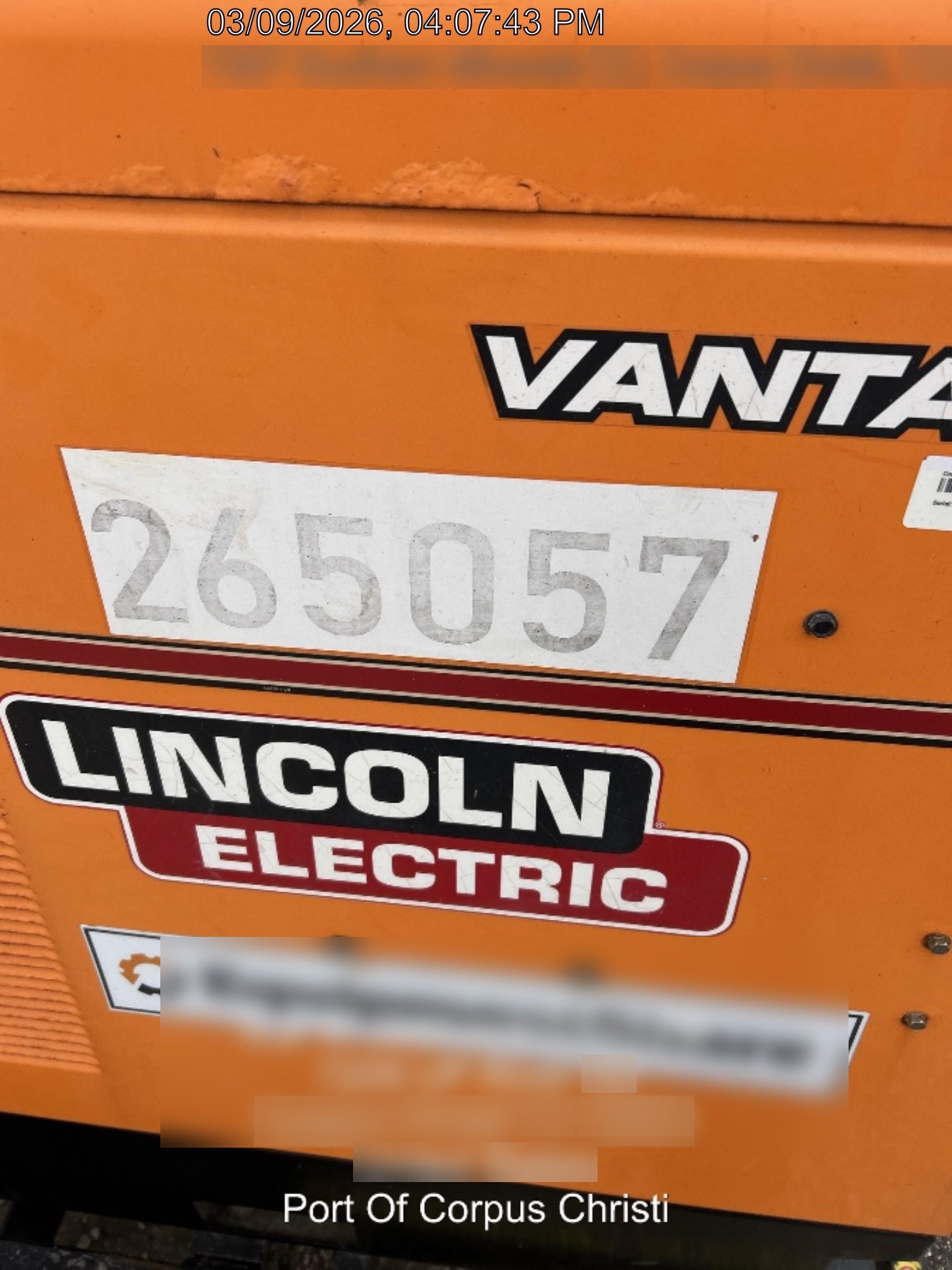 2022 Lincoln Electric Vantage 549X Crosslink Technology, Trailer Mounted, ES Decals, T3