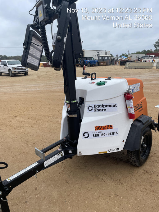 2023 Generac MLT2 Diesel, Flex Switch 120V Input, Powerzone Controller, 
(4) 320W LED Lights, 4kW Generator, 39.9 Gal Fuel Tank, 2" Ball, T3