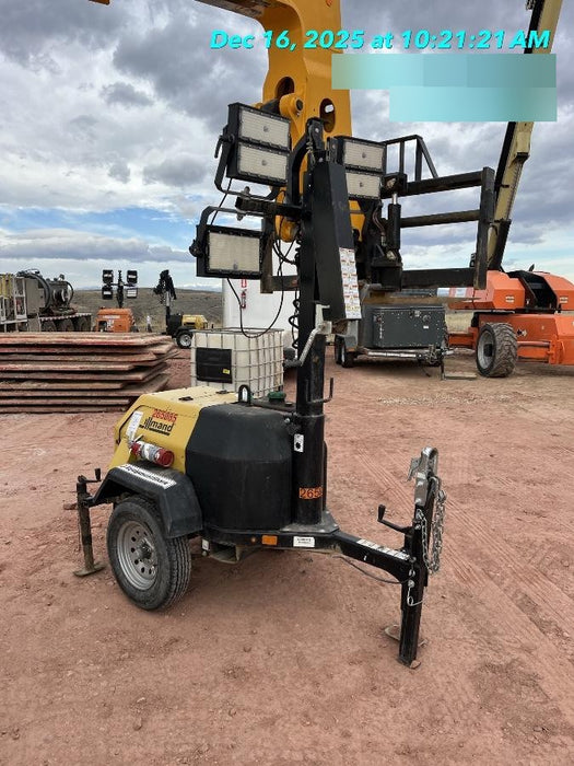 2022 Allmand NLV3GR (4) LED Light Fixture 350W, 23' Vertical Mast, 3kW Prime, Towable, ES Decals, T3