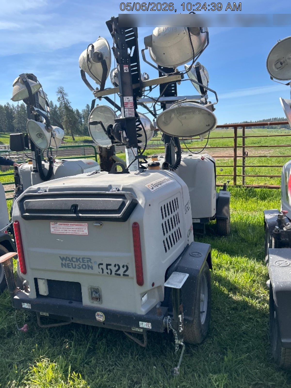 2017 Wacker Neuson LTV6L-MH Wacker Neuson 6 kW Towable Light Generator