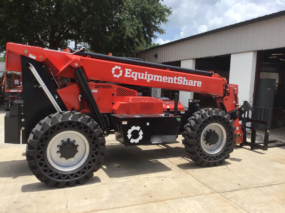 2019 Manitou MTA10055 Canopy, 120 HP, Solid Tires, Work Lights, Lift Hook, Auxiliary Hydraulics 66" Carriage and 60" Forks