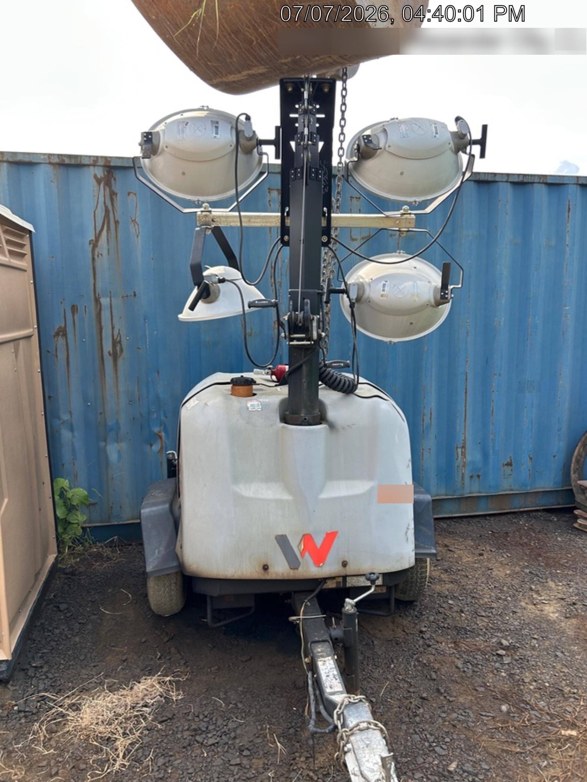 2019 Wacker Neuson LTV6L-MH Wacker Neuson LTV6L Mobile Light Tower w/Fuel Level Sensor Installed