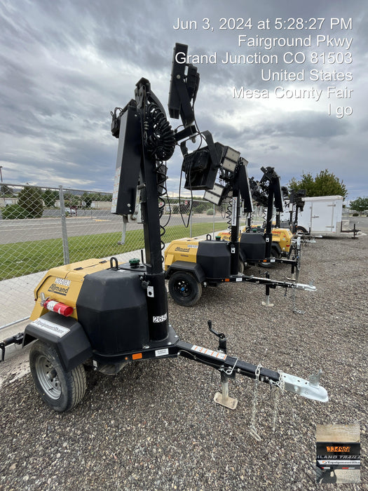 2022 Allmand NLV3GR (4) LED Light Fixture 350W, 23' Vertical Mast, 3kW Prime, Towable, ES Decals, T3
