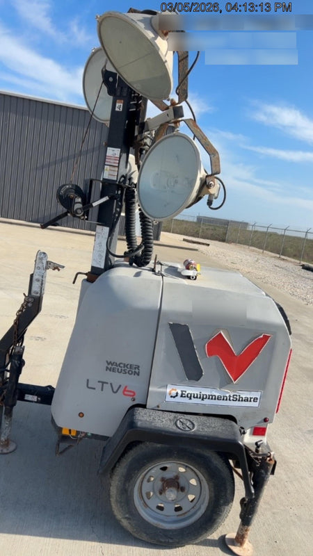 2018 Wacker Neuson LTV6K-MH Wacker Neuson LTV6K Mobile Light Tower w/Fuel Level Sensor Installed